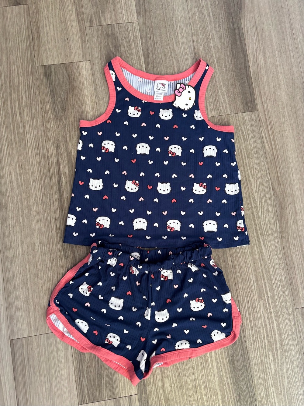 Hello Kitty Navy and Pink Tank Top & Shorts Pajama Set
